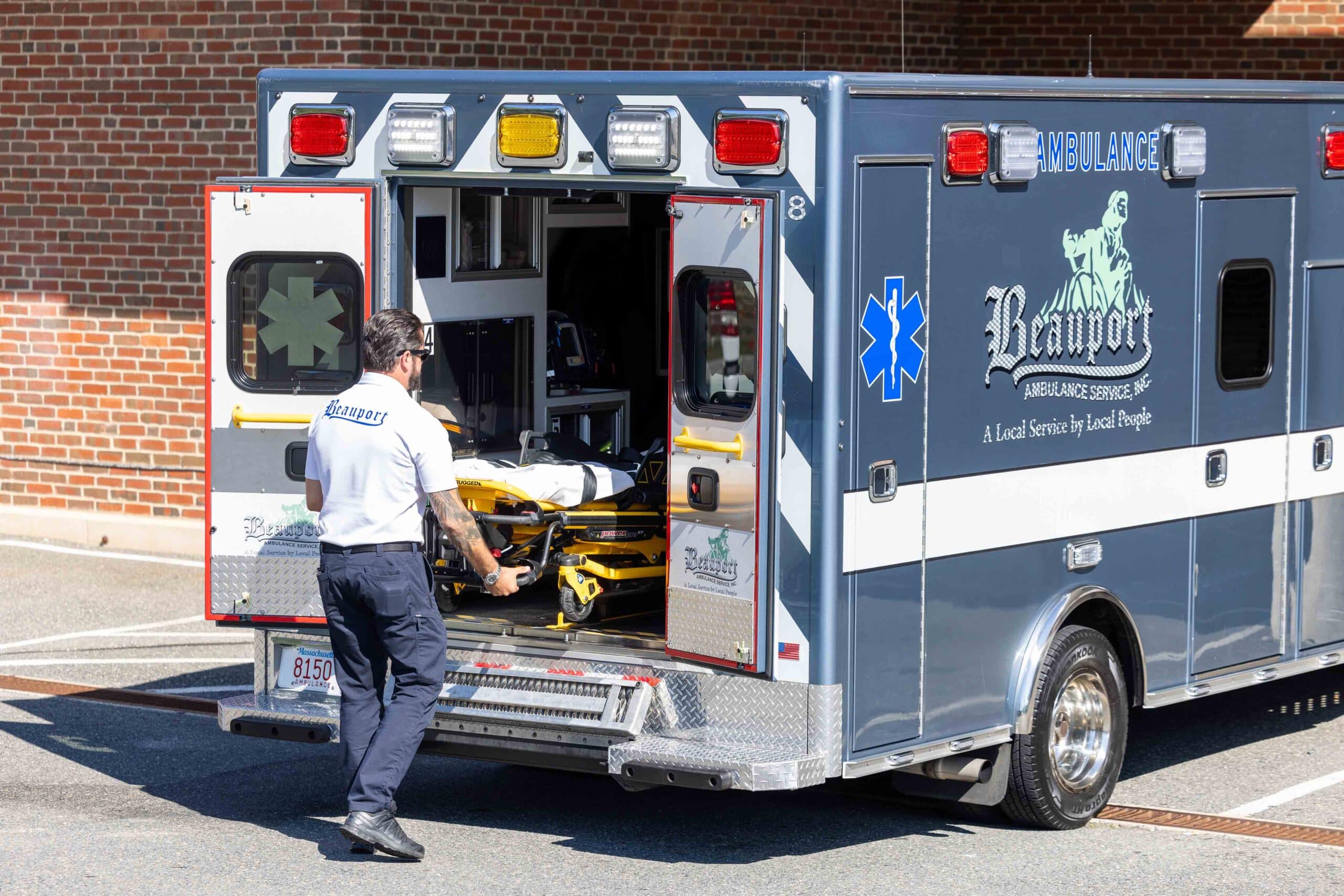 Blue Beauport Ambulance.